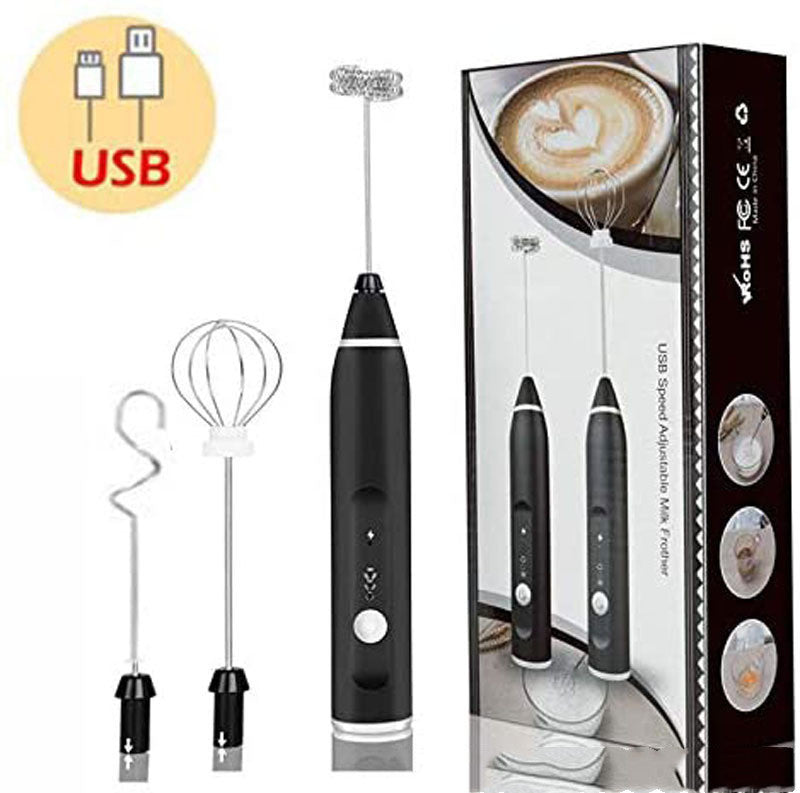 VRYK Microfoam Frother — all four colour variants Black Pink Silver White displayed together